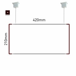 Cartello modulare intercambiabile a sospensione signcode color suspension 210x420 mm HxB BR-marrone-RAL8019 Cartello modulare intercambiabile a sospensione signcode color suspension 210x420 mm HxB BR-marrone-RAL8019
