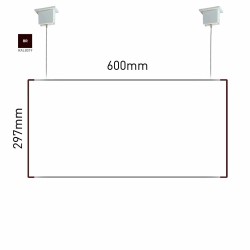 Cartello modulare intercambiabile a sospensione signcode color suspension 297x600 mm HxB BR-marrone-RAL8019 Cartello modulare intercambiabile a sospensione signcode color suspension 297x600 mm HxB BR-marrone-RAL8019