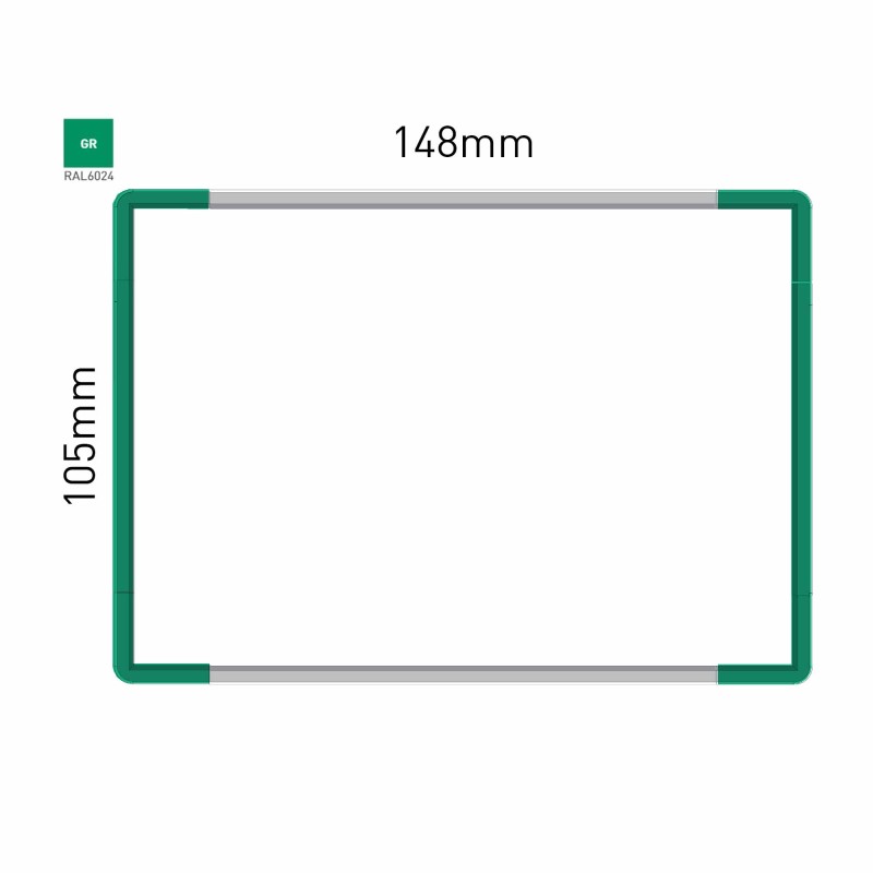 Cartello modulare intercambiabile a parete signcode color wall 105x148 mm HxB GR-verde-RAL6024