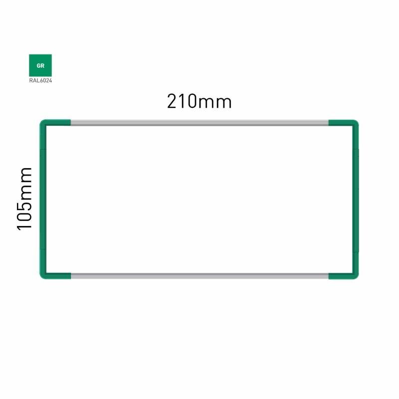 Cartello modulare intercambiabile a parete signcode color wall 105x210 mm HxB GR-verde-RAL6024