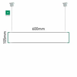 Cartello modulare intercambiabile a sospensione signcode color suspension 105x600 mm HxB GR-verde-RAL6024 Cartello modulare intercambiabile a sospensione signcode color suspension 105x600 mm HxB GR-verde-RAL6024