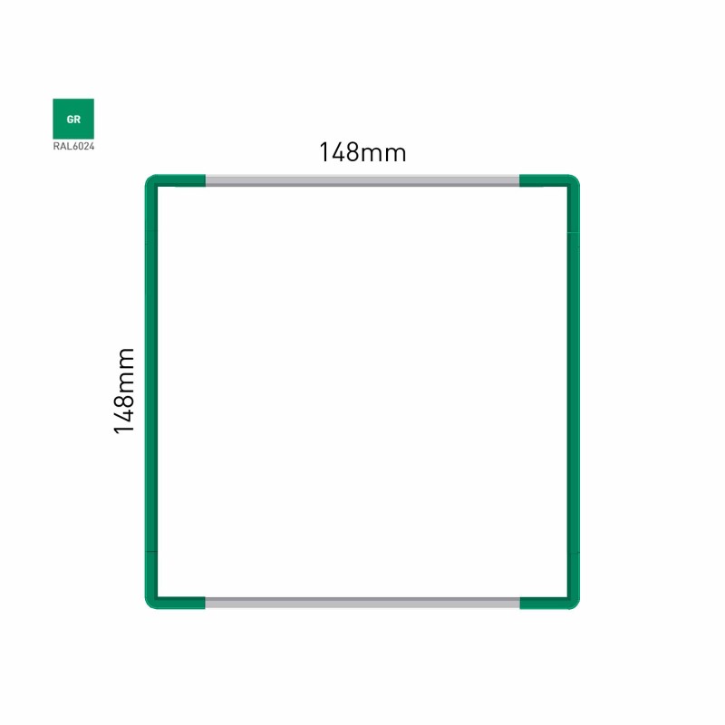 Cartello modulare intercambiabile a parete signcode color wall 148x148 mm HxB GR-verde-RAL6024