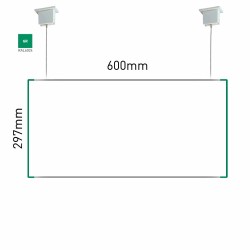 Cartello modulare intercambiabile a sospensione signcode color suspension 297x600 mm HxB GR-verde-RAL6024 Cartello modulare intercambiabile a sospensione signcode color suspension 297x600 mm HxB GR-verde-RAL6024