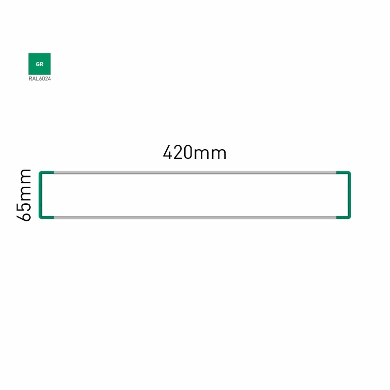 Cartello modulare intercambiabile a parete signcode color wall 65x420 mm HxB GR-verde-RAL6024