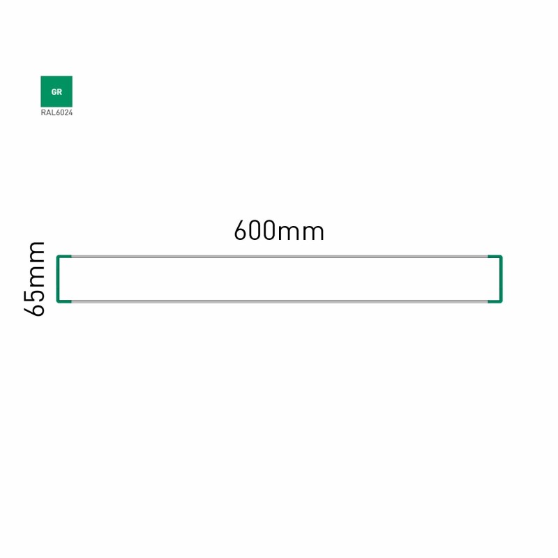 Cartello modulare intercambiabile a parete signcode color wall 65x600 mm HxB GR-verde-RAL6024