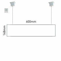 Cartello modulare intercambiabile a sospensione signcode color suspension 148x600 mm HxB LG-grigio chiaro-RAL7035 Cartello modulare intercambiabile a sospensione signcode color suspension 148x600 mm HxB LG-grigio chiaro-RAL7035