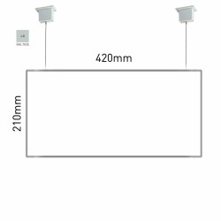 Cartello modulare intercambiabile a sospensione signcode color suspension 210x420 mm HxB LG-grigio chiaro-RAL7035 Cartello modulare intercambiabile a sospensione signcode color suspension 210x420 mm HxB LG-grigio chiaro-RAL7035