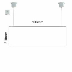 Cartello modulare intercambiabile a sospensione signcode color suspension 210x600 mm HxB LG-grigio chiaro-RAL7035 Cartello modulare intercambiabile a sospensione signcode color suspension 210x600 mm HxB LG-grigio chiaro-RAL7035
