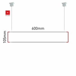 Cartello modulare intercambiabile a sospensione signcode color suspension 105x600 mm HxB RE-rosso-RAL3020 Cartello modulare intercambiabile a sospensione signcode color suspension 105x600 mm HxB RE-rosso-RAL3020