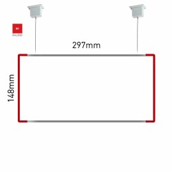 Cartello modulare intercambiabile a sospensione signcode color suspension 148x297 mm HxB RE-rosso-RAL3020 Cartello modulare intercambiabile a sospensione signcode color suspension 148x297 mm HxB RE-rosso-RAL3020