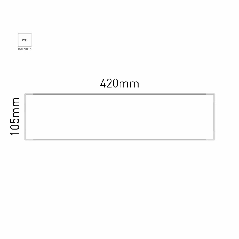 Cartello modulare intercambiabile a parete signcode color wall 105x420 mm HxB WH-bianco-RAL9016