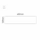 Cartello modulare intercambiabile a parete signcode color wall 148x600 mm HxB WH-bianco-RAL9016