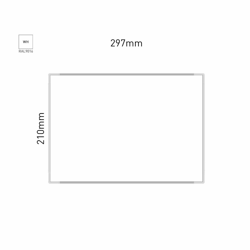 Cartello modulare intercambiabile a parete signcode color wall 210x297 mm HxB WH-bianco-RAL9016