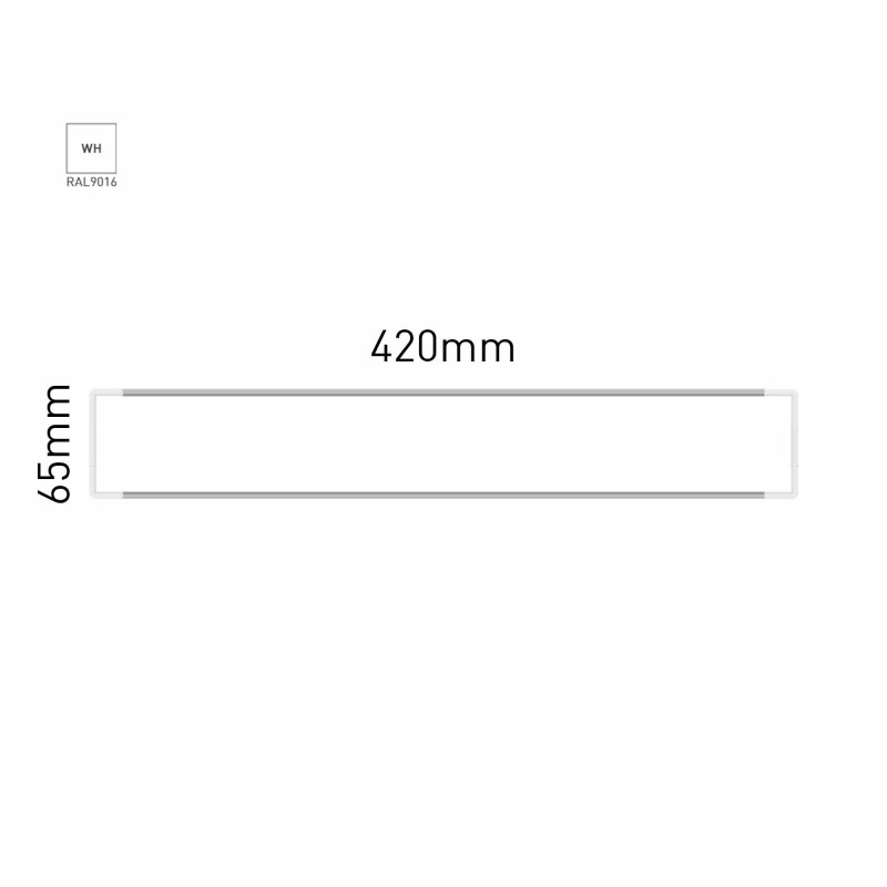 Cartello modulare intercambiabile a parete signcode color wall 65x420 mm HxB WH-bianco-RAL9016