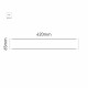 Cartello modulare intercambiabile a parete signcode color wall 65x420 mm HxB WH-bianco-RAL9016