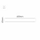 Cartello modulare intercambiabile a parete signcode color wall 65x600 mm HxB WH-bianco-RAL9016