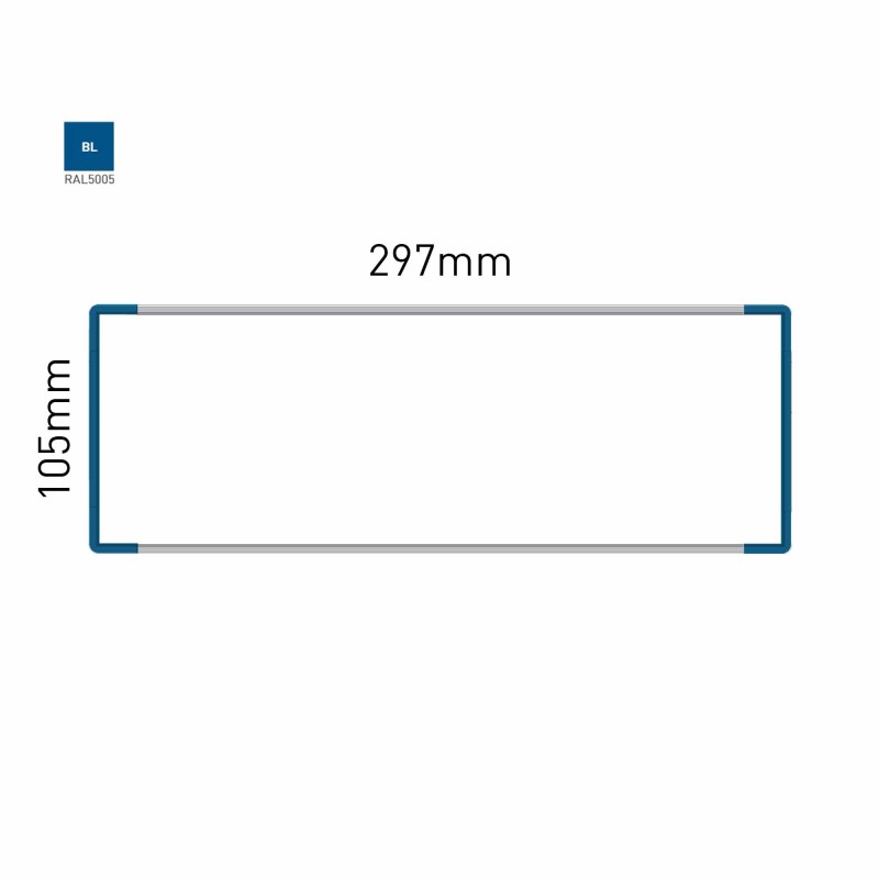 Cartello modulare intercambiabile a parete signcode color wall 105x297 mm HxB BL-blu-RAL5005