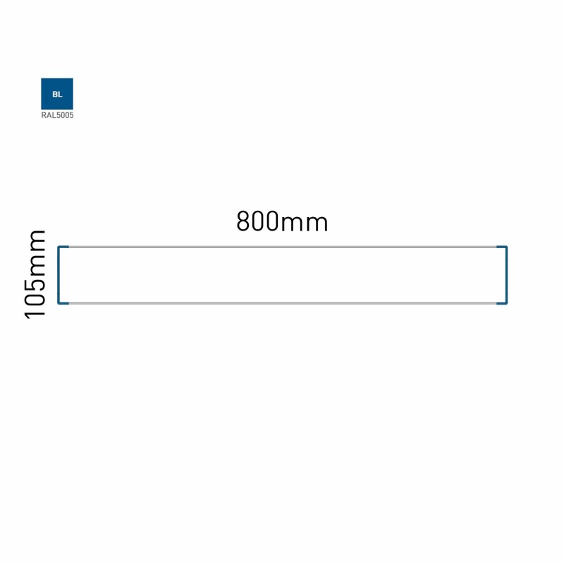 Cartello modulare intercambiabile a parete signcode color wall 105x800 mm HxB BL-blu-RAL5005