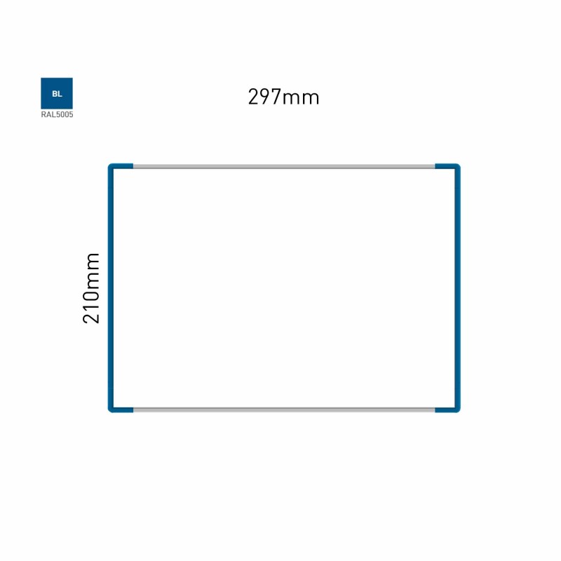 Cartello modulare intercambiabile a parete signcode color wall 210x297 mm HxB BL-blu-RAL5005