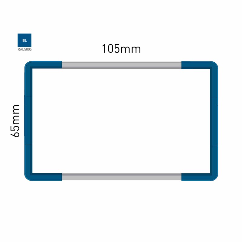 Cartello modulare intercambiabile a parete signcode color wall 65x105 mm HxB BL-blu-RAL5005