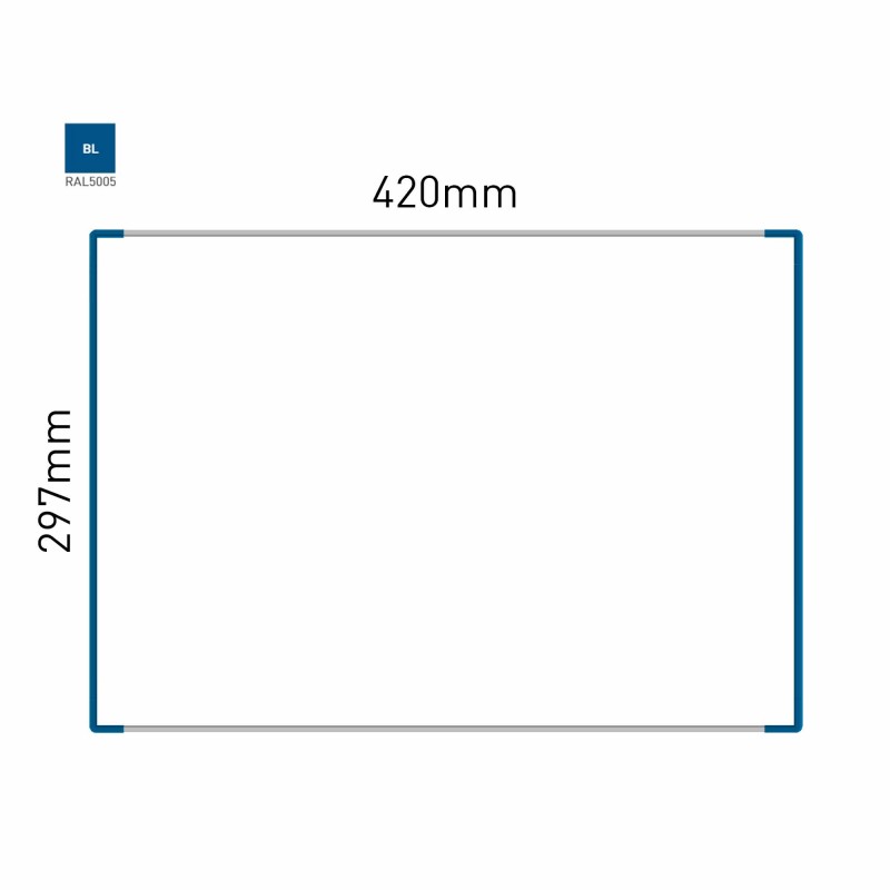 Cartello modulare intercambiabile a parete signcode color wall 297x420 mm HxB BL-blu-RAL5005