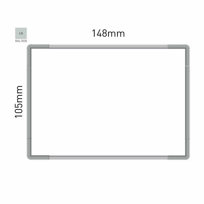 Cartello modulare intercambiabile a parete signcode color wall 105x148 mm HxB LG-grigio chiaro-RAL7035