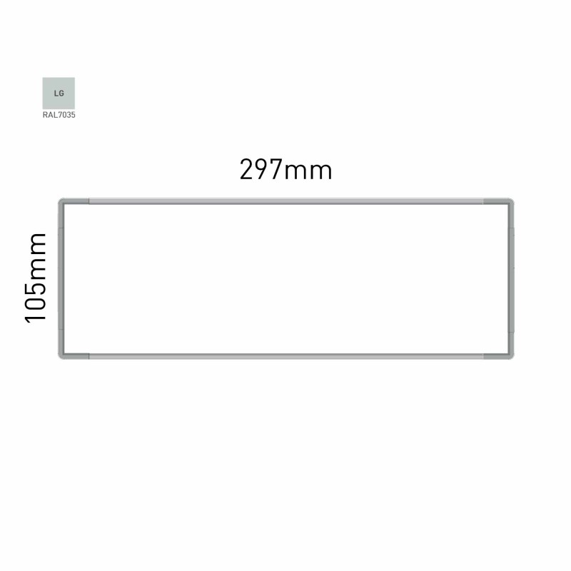 Cartello modulare intercambiabile a parete signcode color wall 105x297 mm HxB LG-grigio chiaro-RAL7035