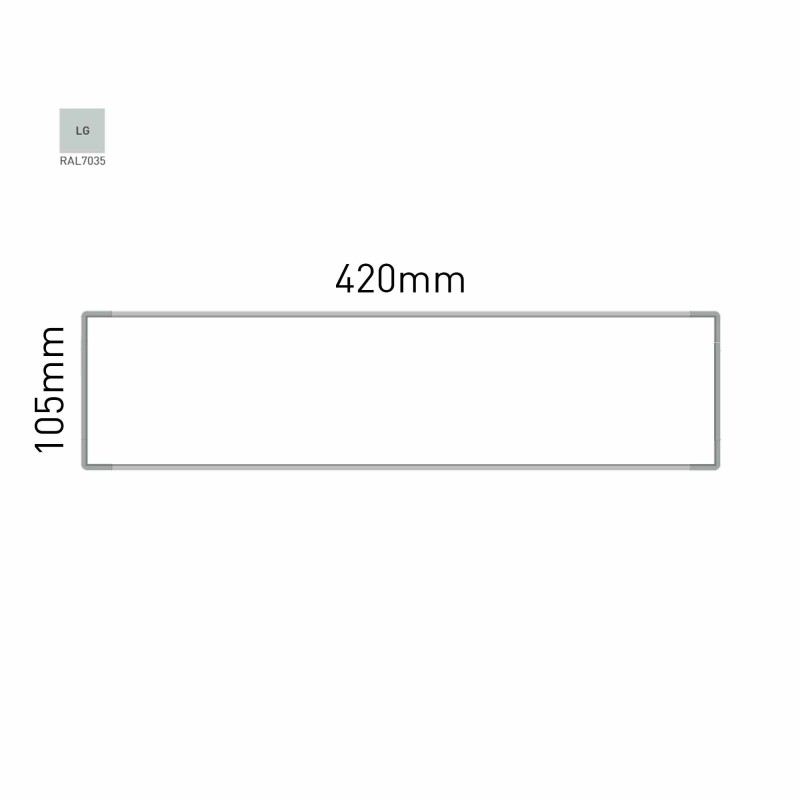 Cartello modulare intercambiabile a parete signcode color wall 105x420 mm HxB LG-grigio chiaro-RAL7035