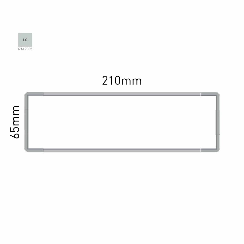 Cartello modulare intercambiabile a parete signcode color wall 65x210 mm HxB LG-grigio chiaro-RAL7035