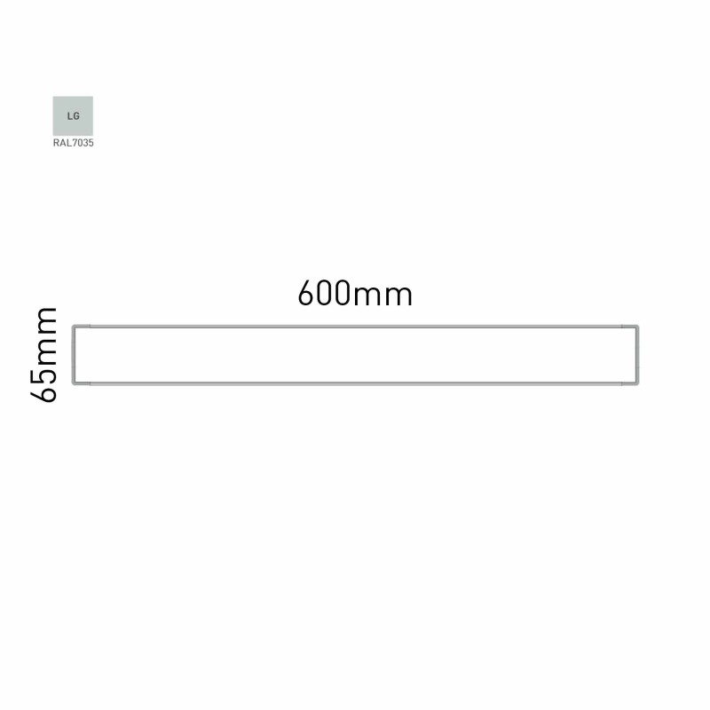Cartello modulare intercambiabile a parete signcode color wall 65x600 mm HxB LG-grigio chiaro-RAL7035
