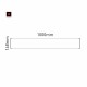 Cartello modulare intercambiabile a parete signcode color wall 148x1000 mm HxB BR-marrone-RAL8019