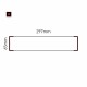 Cartello modulare intercambiabile a parete signcode color wall 65x297 mm HxB BR-marrone-RAL8019
