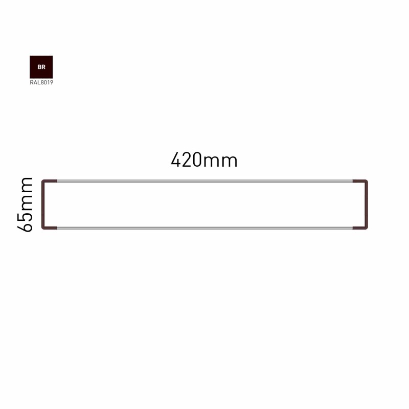 Cartello modulare intercambiabile a parete signcode color wall 65x420 mm HxB BR-marrone-RAL8019