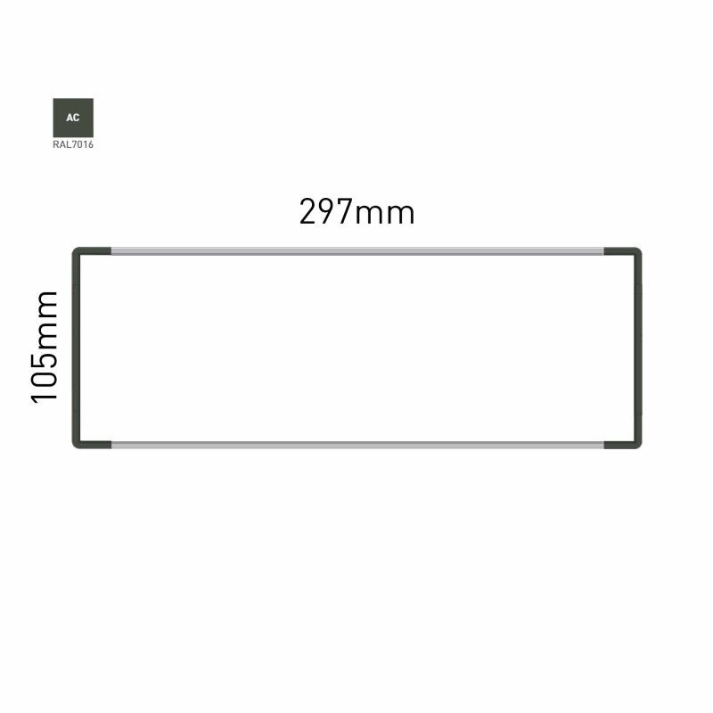 Cartello modulare intercambiabile a parete signcode color wall 105x297 mm HxB AC-antracite-RAL7016