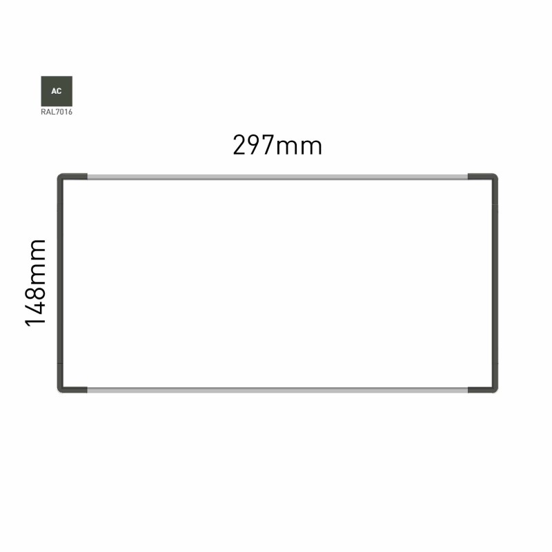 Cartello modulare intercambiabile a parete signcode color wall 148x297 mm HxB AC-antracite-RAL7016