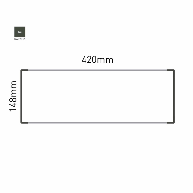 Cartello modulare intercambiabile a parete signcode color wall 148x420 mm HxB AC-antracite-RAL7016