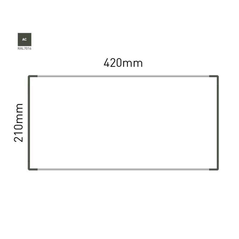 Cartello modulare intercambiabile a parete signcode color wall 210x420 mm HxB AC-antracite-RAL7016