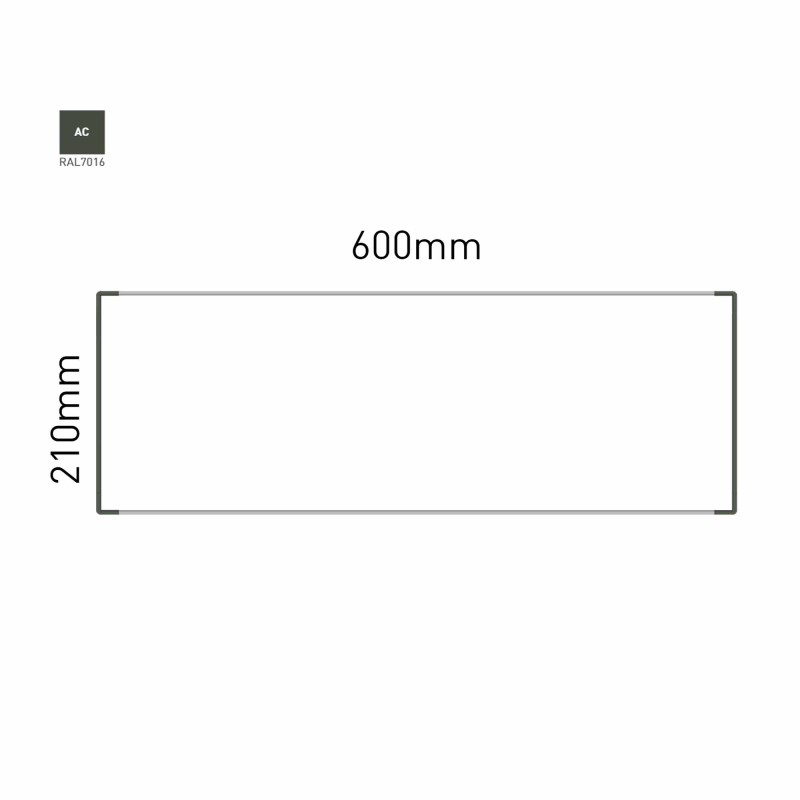 Cartello modulare intercambiabile a parete signcode color wall 210x600 mm HxB AC-antracite-RAL7016