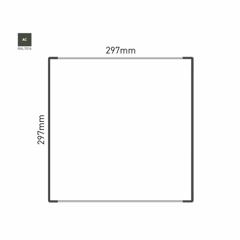 Cartello modulare intercambiabile a parete signcode color wall 297x297 mm HxB AC-antracite-RAL7016