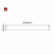 Cartello modulare intercambiabile a parete signcode color wall 65x600 mm HxB RE-rosso-RAL3020