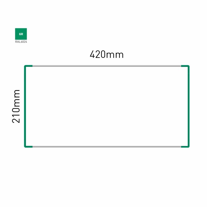 Cartello modulare intercambiabile a parete signcode color wall 210x420 mm HxB GR-verde-RAL6024