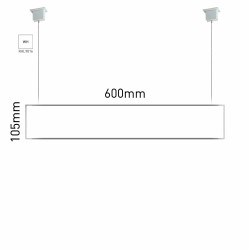Cartello modulare intercambiabile a sospensione signcode color suspension 105x600 mm HxB WH-bianco-RAL9016 Cartello modulare intercambiabile a sospensione signcode color suspension 105x600 mm HxB WH-bianco-RAL9016