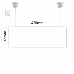 Cartello modulare intercambiabile a sospensione signcode color suspension 148x420 mm HxB WH-bianco-RAL9016 Cartello modulare intercambiabile a sospensione signcode color suspension 148x420 mm HxB WH-bianco-RAL9016