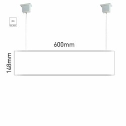 Cartello modulare intercambiabile a sospensione signcode color suspension 148x600 mm HxB WH-bianco-RAL9016 Cartello modulare intercambiabile a sospensione signcode color suspension 148x600 mm HxB WH-bianco-RAL9016