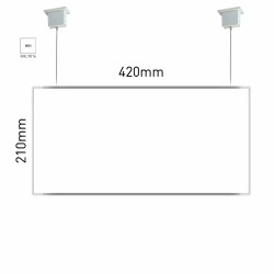 Cartello modulare intercambiabile a sospensione signcode color suspension 210x420 mm HxB WH-bianco-RAL9016 Cartello modulare intercambiabile a sospensione signcode color suspension 210x420 mm HxB WH-bianco-RAL9016