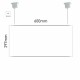 Cartello modulare intercambiabile a sospensione signcode color suspension 297x600 mm HxB WH-bianco-RAL9016