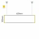 Cartello modulare intercambiabile a sospensione signcode color suspension 105x420 mm HxB YE-giallo-RAL1023