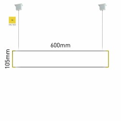 Cartello modulare intercambiabile a sospensione signcode color suspension 105x600 mm HxB YE-giallo-RAL1023 Cartello modulare intercambiabile a sospensione signcode color suspension 105x600 mm HxB YE-giallo-RAL1023