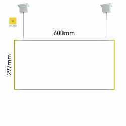 Cartello modulare intercambiabile a sospensione signcode color suspension 297x600 mm HxB YE-giallo-RAL1023 Cartello modulare intercambiabile a sospensione signcode color suspension 297x600 mm HxB YE-giallo-RAL1023