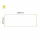Cartello modulare intercambiabile a parete signcode color wall 297x800 mm HxB YE-giallo-RAL1023